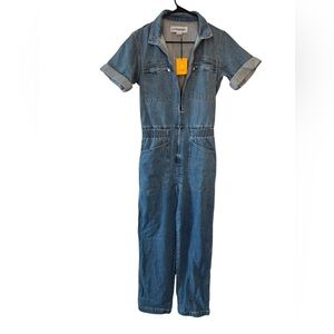L.F. Markey Danny Boilersuit Mid Blue Jean Denim Romper